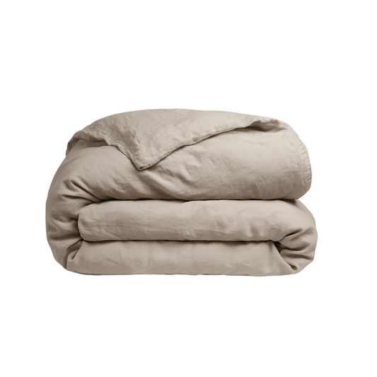 Avenue Oatmeal Linen & Cotton Duvet Cover Set