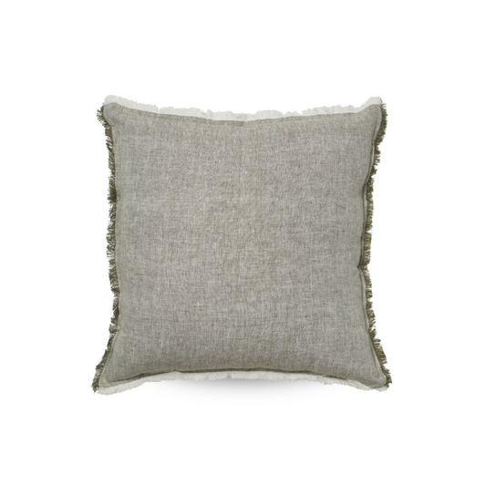 Frankie Fringed Linen Cushion | 60cm x 60cm