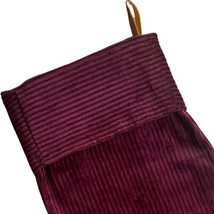 Plum Corduroy Stocking