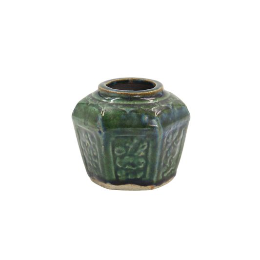 Antique Jade Green Ginger Jar