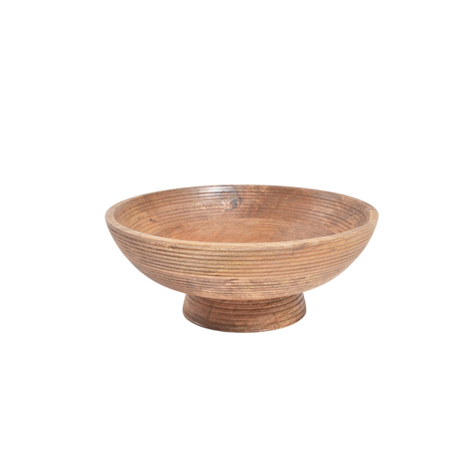 Ribbed Pedestal Bowl