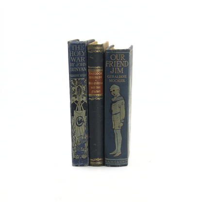 Antique Book Stack - Blue