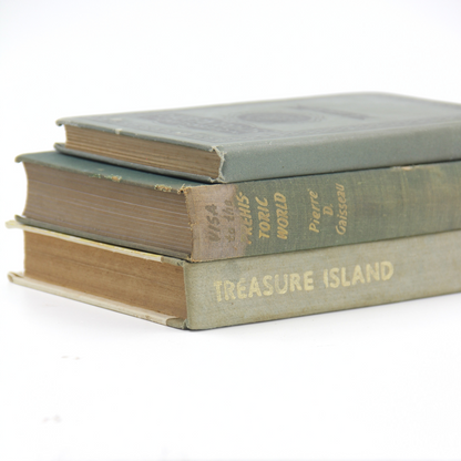 Antique Book Stack - Seafoam