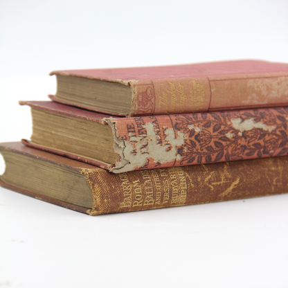 Antique Book Stack -  Blood Orange