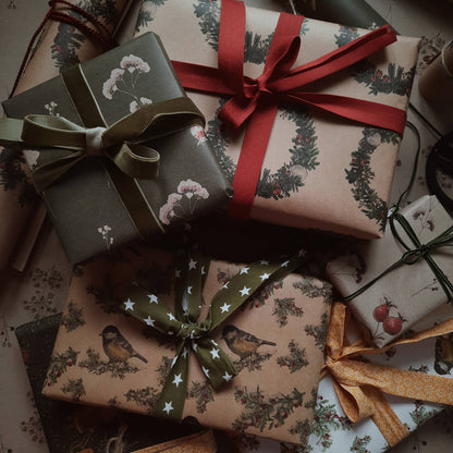 Christmas Wreath Wrapping Paper