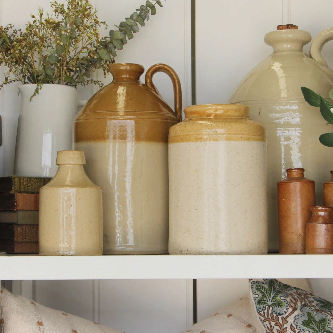 Vintage English Salt Glazed Flagon