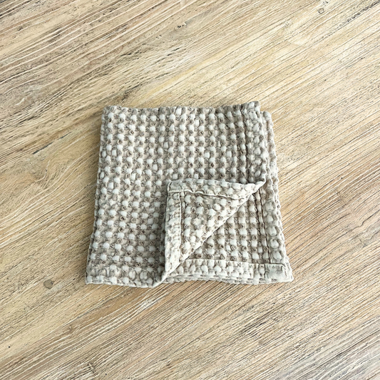 Organic Waffle Face Cloth - Natural