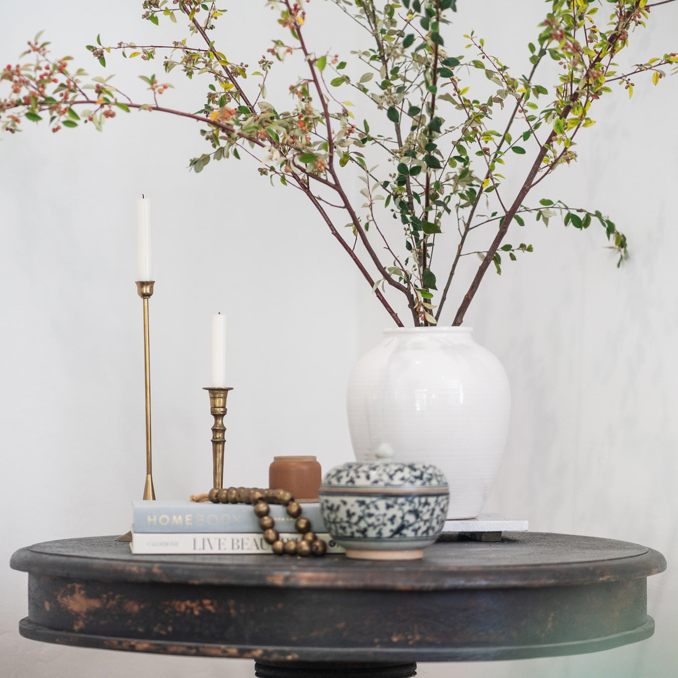 Hand-painted Ceramic Bowl with Lid