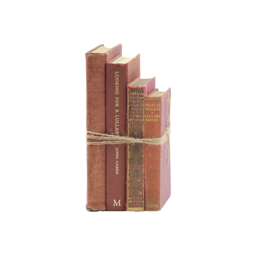 Antique Book Stack - Mauve