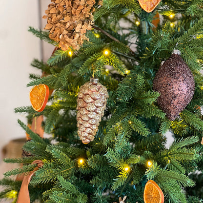 Pinecone Trio Glass Ornaments