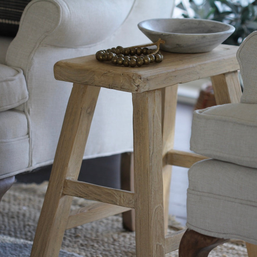 Vintage Elm Milking Stool – Wovenwood Interiors