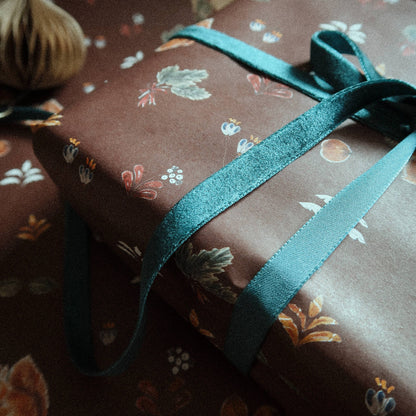Chocolate Brown Festive Wrapping Paper