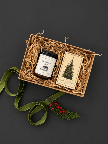 Festive Candle & Matches Gift Set