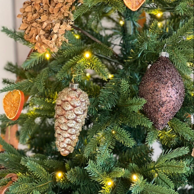 Brown Beaded Drop Ornament