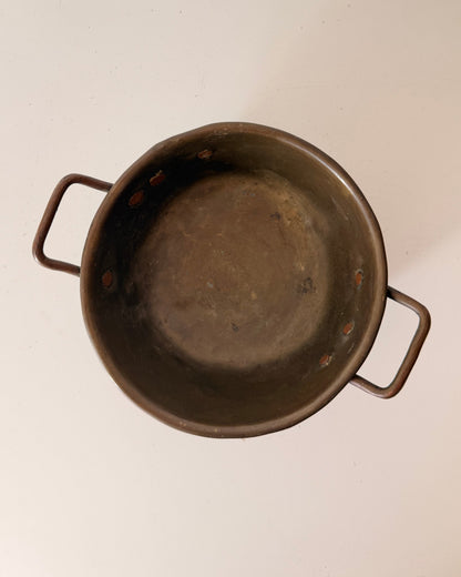Vintage Brass & Copper Mini Pot