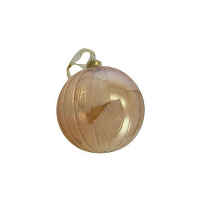 Amber Pearl Glass Bauble