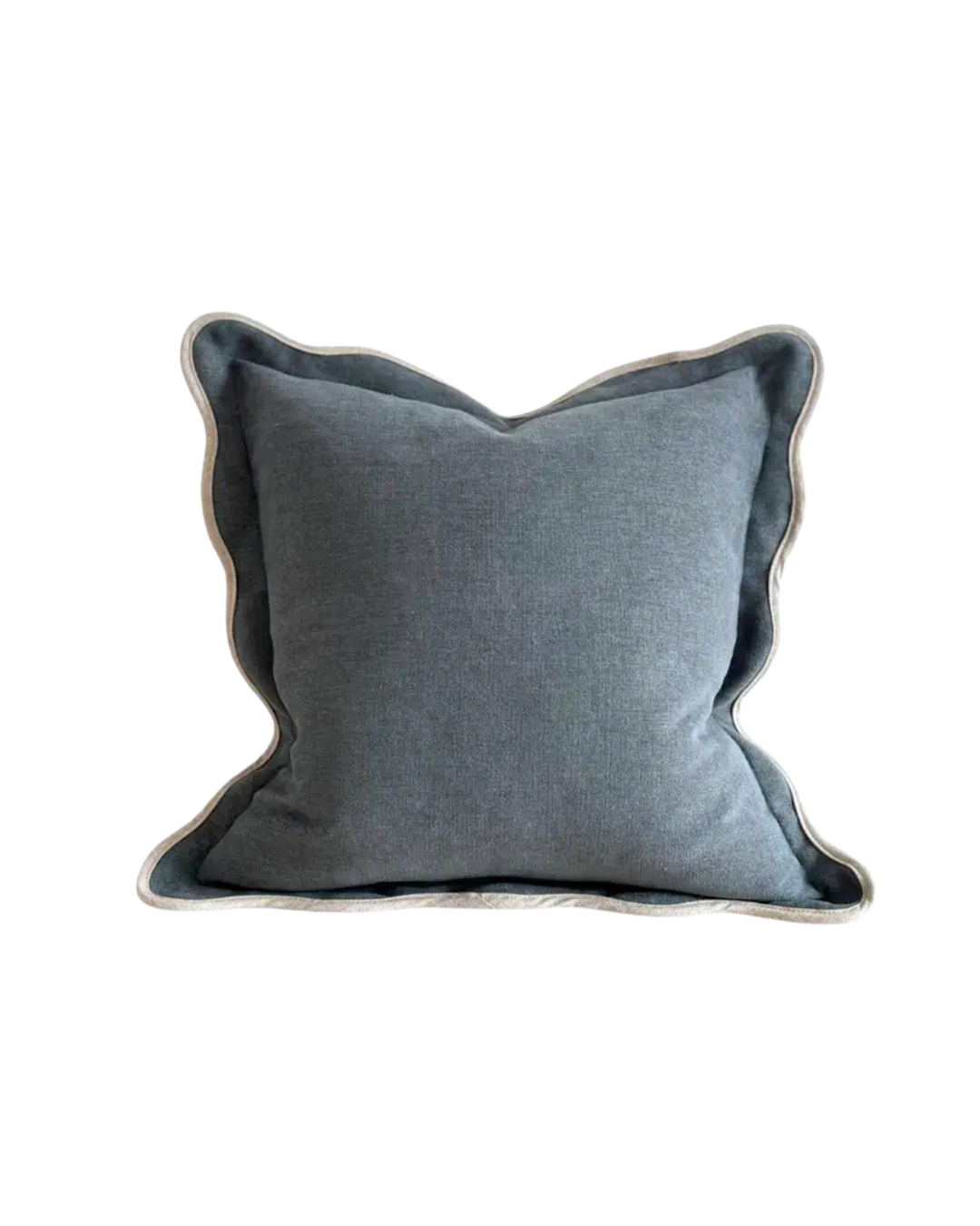 Antonia Navy Scalloped Cushion | 65cm x 65cm