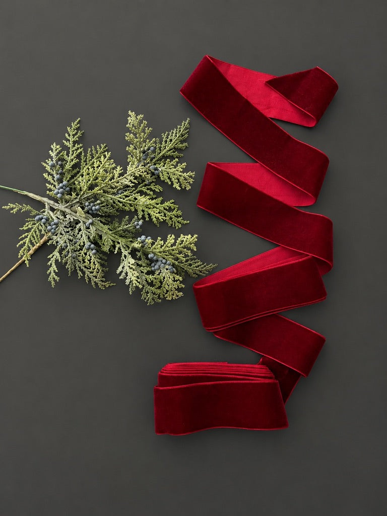 Burgundy Velvet Ribbon - 2.7m
