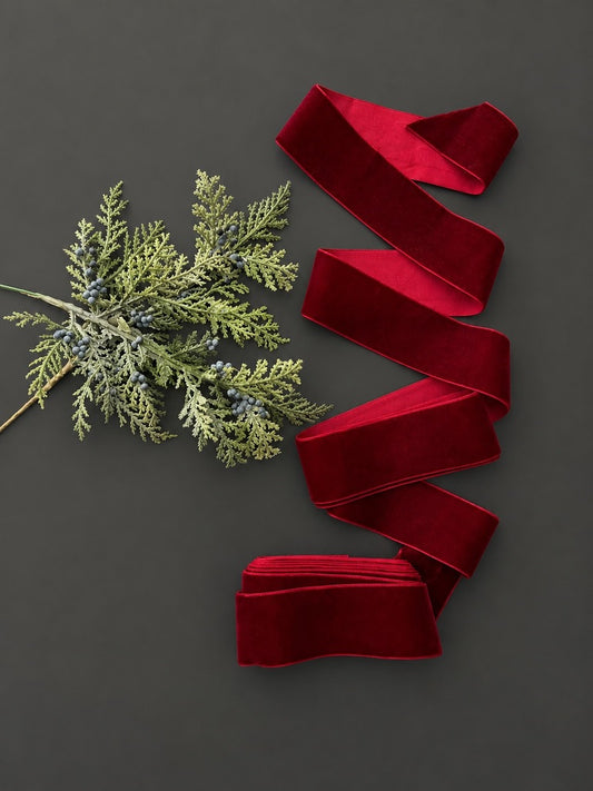 Burgundy Velvet Ribbon - 2.7m
