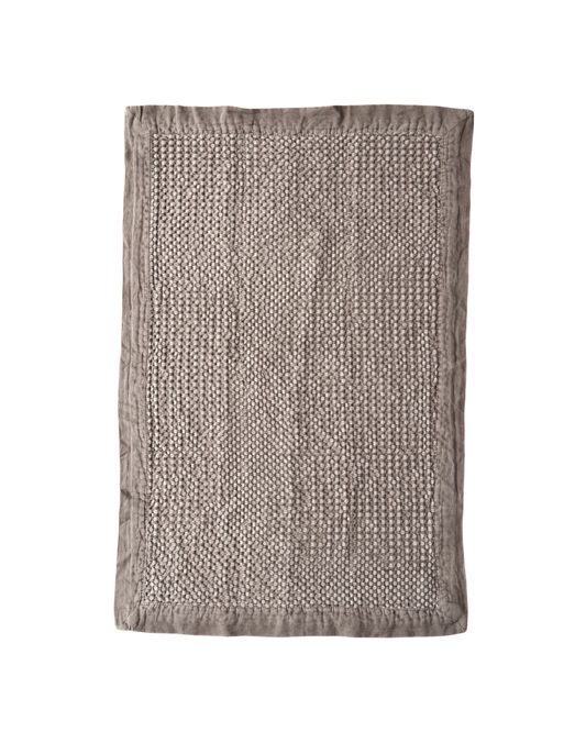 Organic Cotton Waffle Bathmat | Milk Chocolate