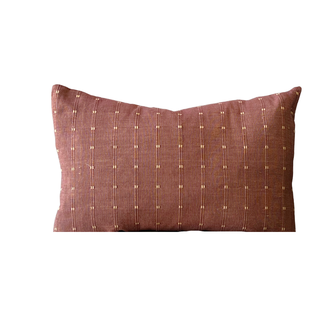 Bedouin Stripe Cushion | Burgundy