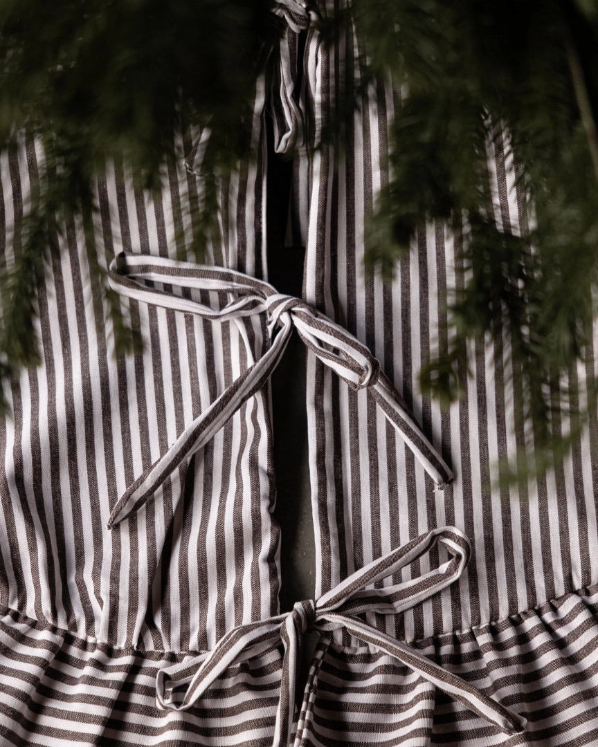Brown Stripe Ruffle Tree Skirt