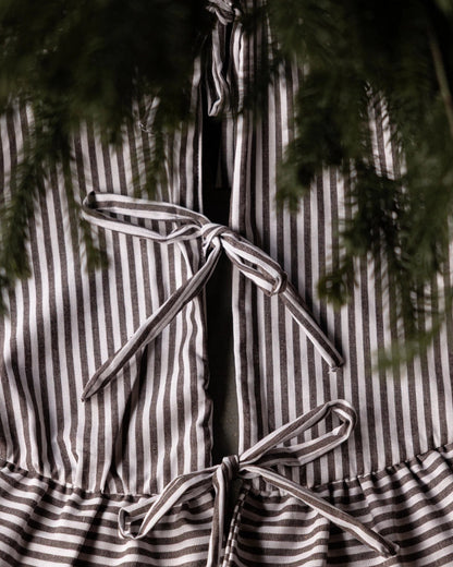 Brown Stripe Ruffle Tree Skirt