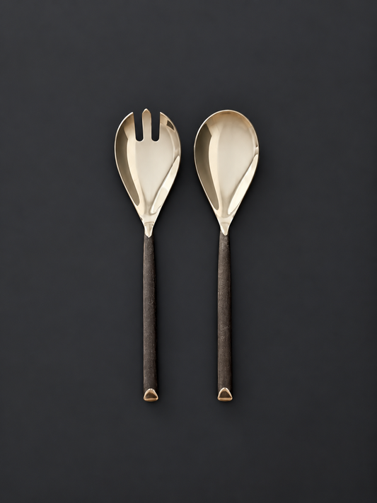 Burnished Serving Spoons