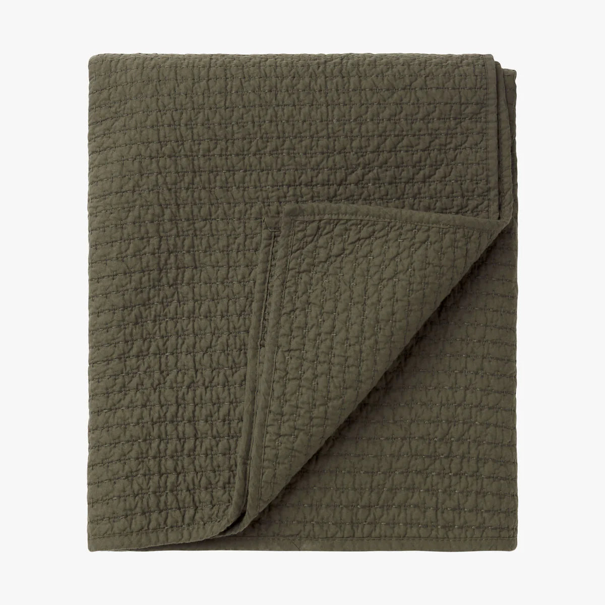 Aspen Pure Cotton Quilt | Deep Olive