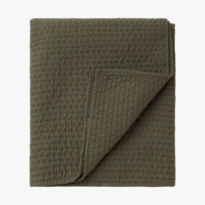 Aspen Pure Cotton Quilt | Deep Olive