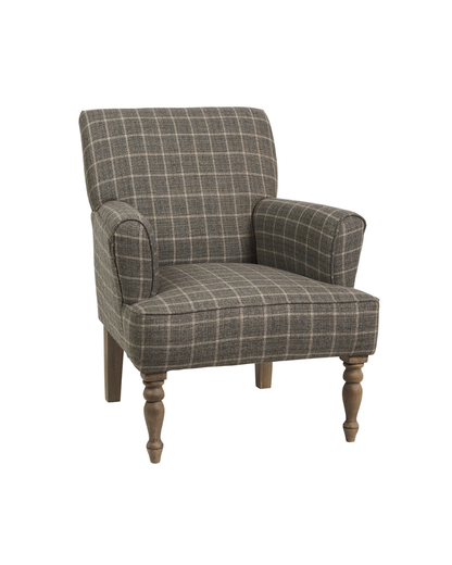 Cambridge Armchair | Charcoal Plaid