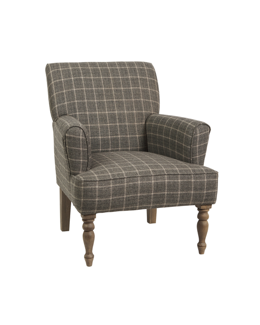 Cambridge Armchair | Charcoal Plaid