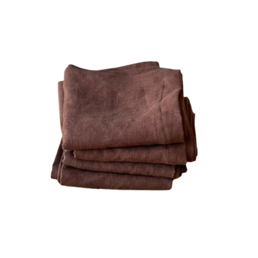 French Linen Tea Towel | Chocolate