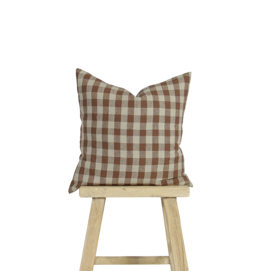 Cinnamon Plaid Cushion
