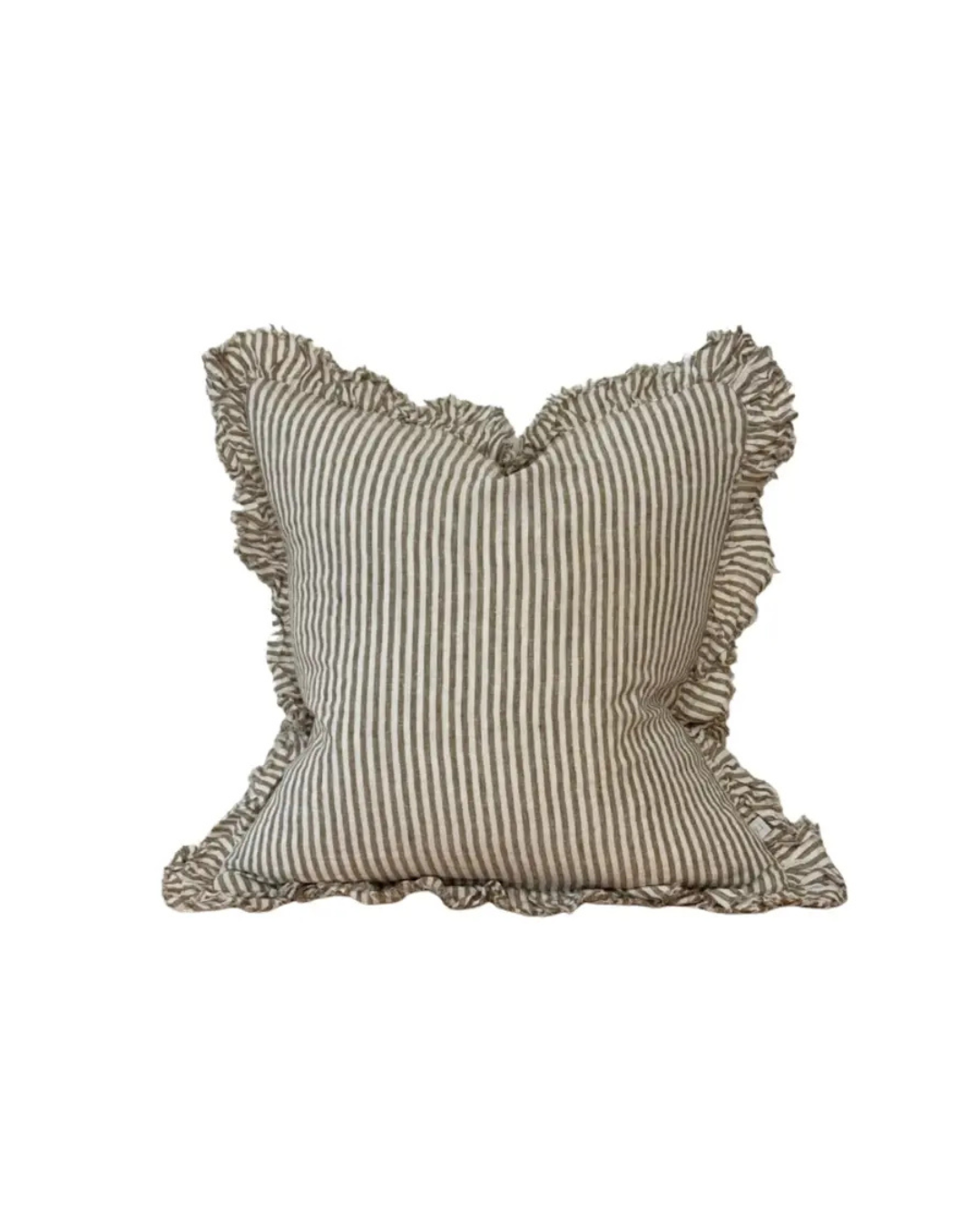 Clara Ruffle Linen Cushion | 55cm x 55cm