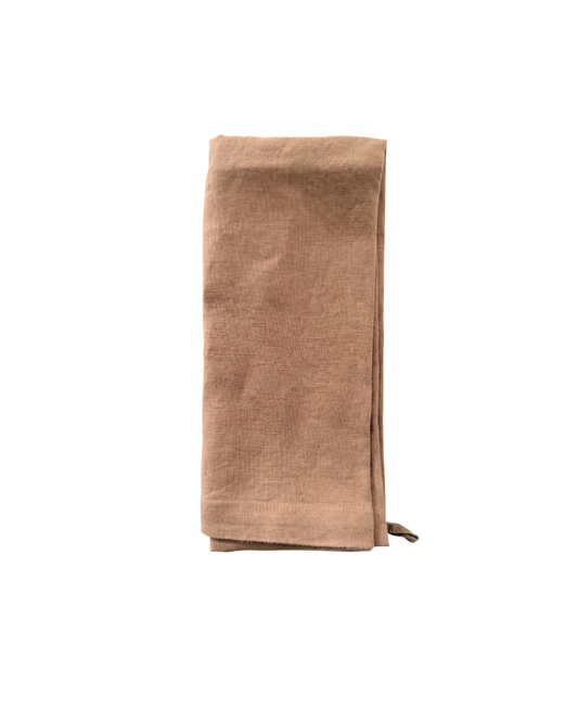 French Linen Tea Towel | Clay