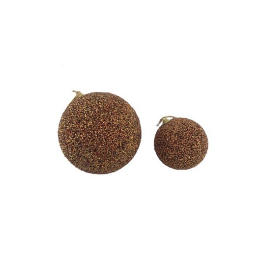Copper Glitter Bauble