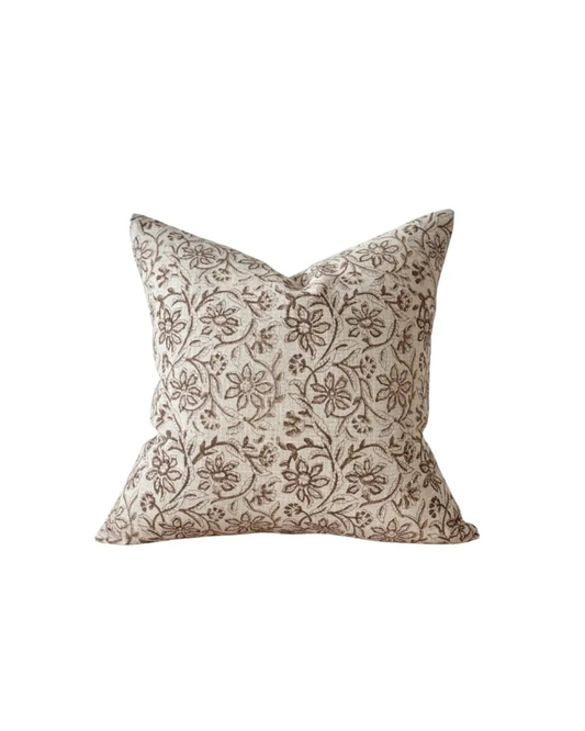 Daisy Block Print Cushion | 45cm x 45cm