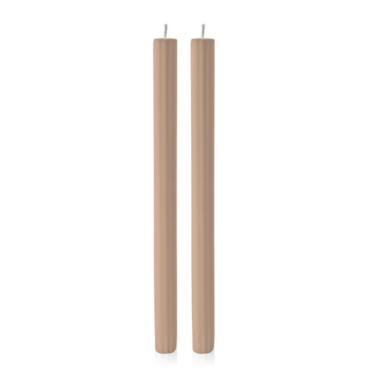 Fluted Dinner Candles -  Dusty Rose