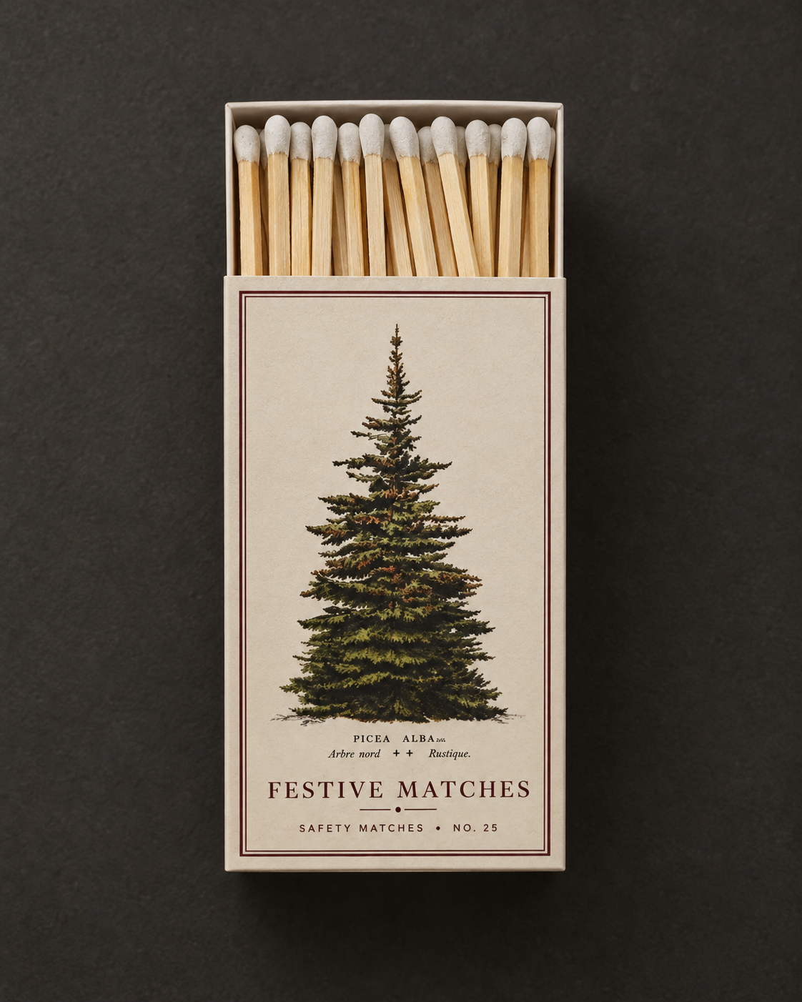 Festive Matches Box | Vintage Tree