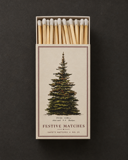 Festive Matches Box | Vintage Tree