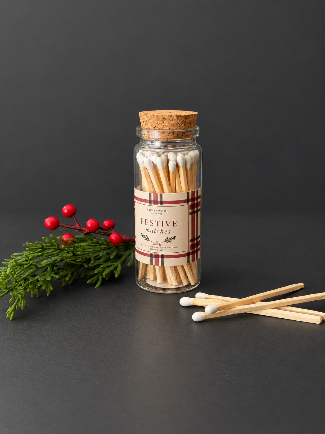 Festive Matches Jar