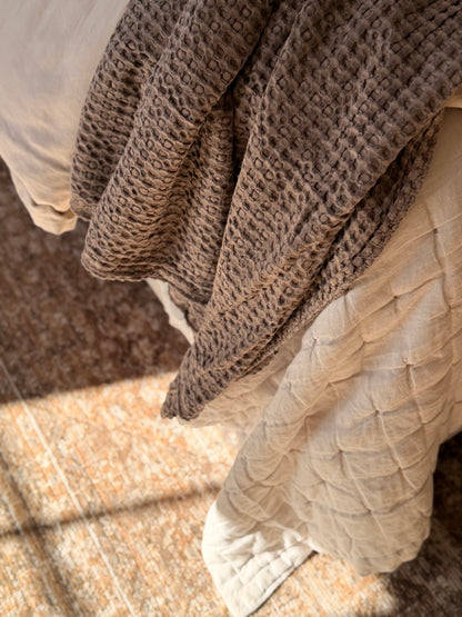 Waffle Weave Throw Blanket | King