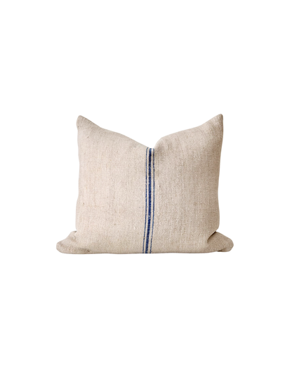 Vintage Grain Sack Cushion | Cobalt Blue