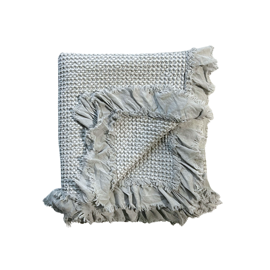 Waffle Throw Blanket | Grey