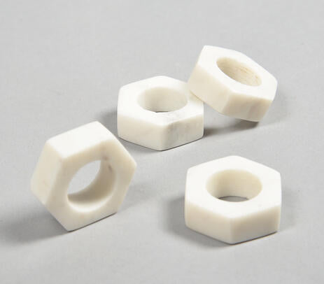 Marble Hex Napkin Rings