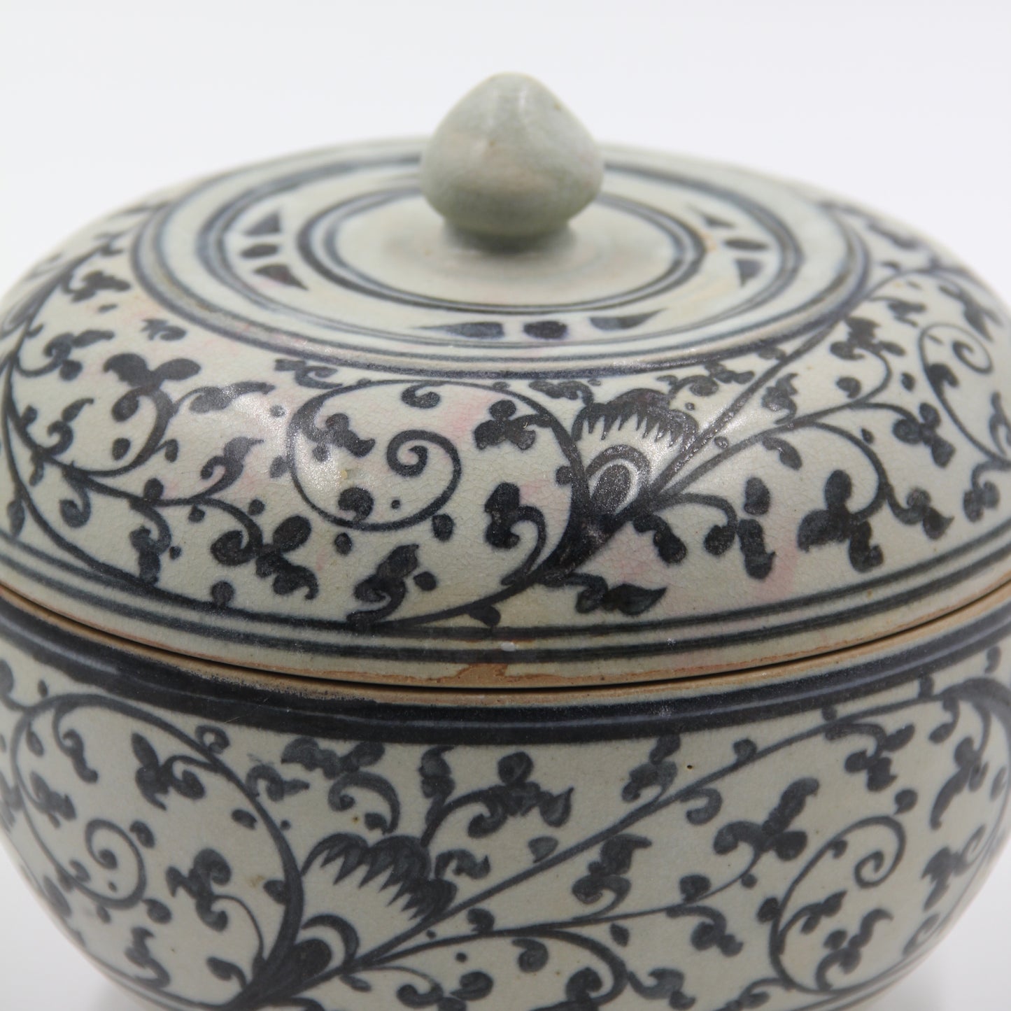 Hand-painted Ceramic Bowl with Lid