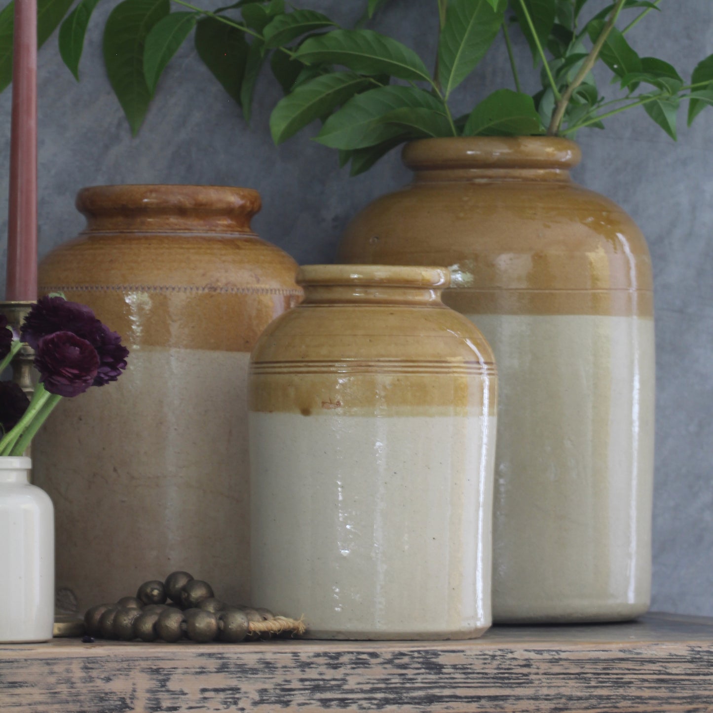 Vintage English Storage Jars