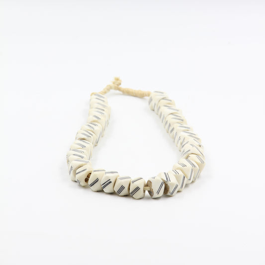 Dash Faceted Bone Beads - Ivory