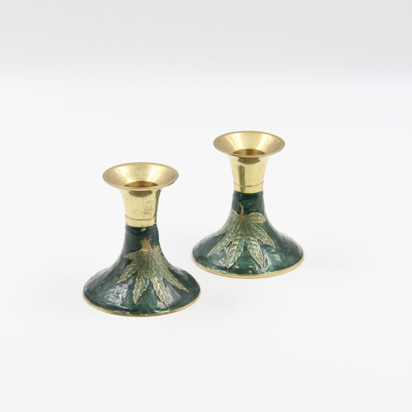 Sweet Gum Brass Candle Holders